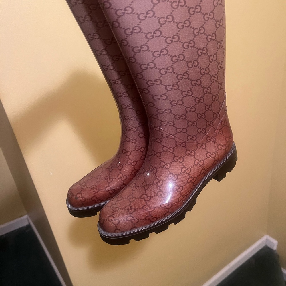 Gucci Brown Women's Rain Boots